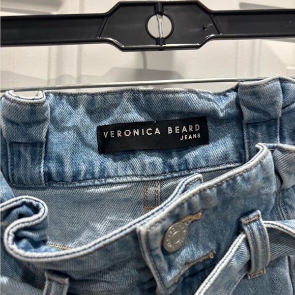 Veronica Beard shorts Nori paperbag waist denim blue size 27 - Picture 4 of 5